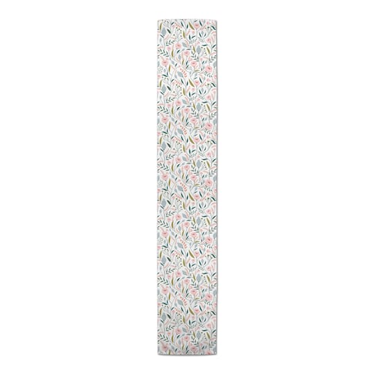 90&#x22; Pastel Floral Pattern Poly Twill Table Runner